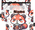 Custom Cute Red Panda Bubbles Pencil Pouch by BOENLE-WELCOMEYOURCOMING
