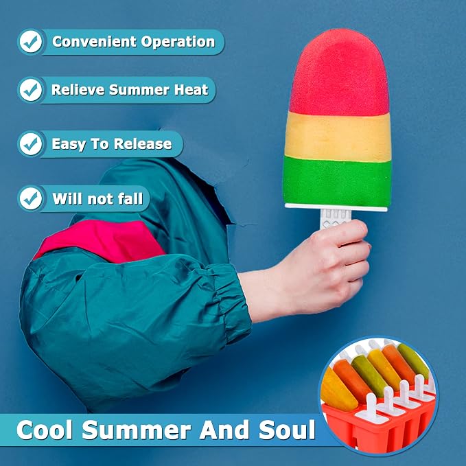 Silicone Popsicle Molds 10-cavity, DIY Ice Pop Mold - Image 4
