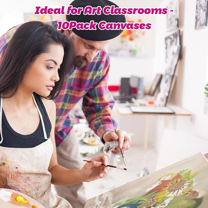10 Pack 12"x16" Canvas Panels 100% Cotton - Image 7