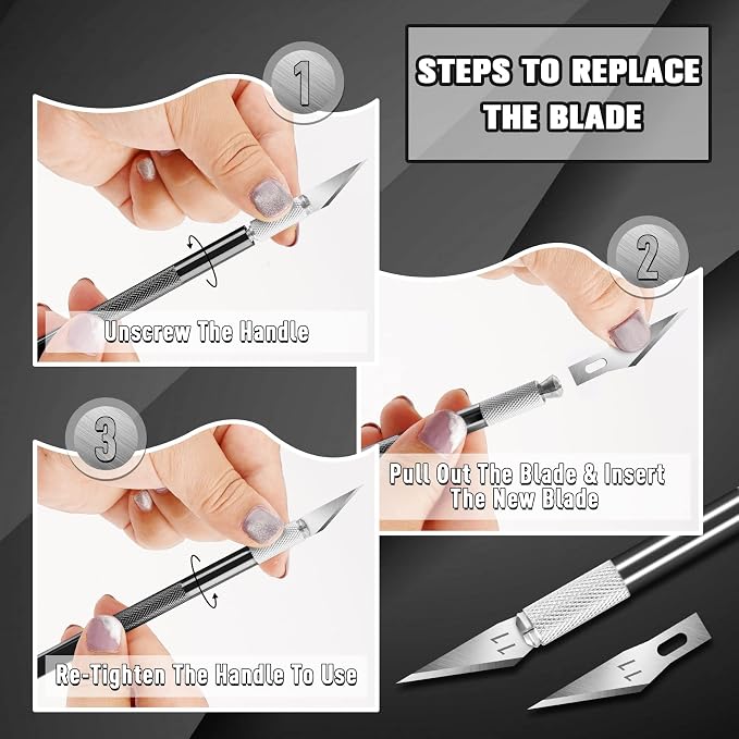DIYSELF 2 Pack Exacto Knife Set - Image 7