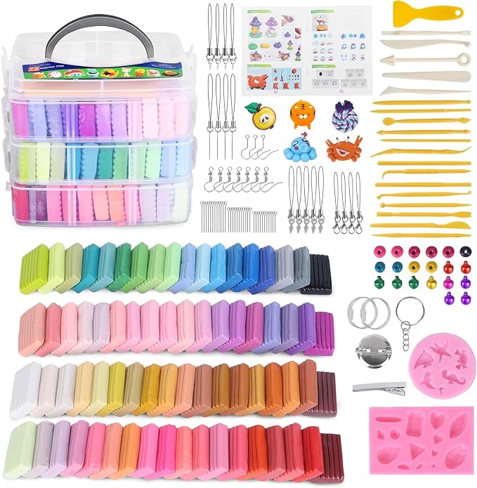 Aestd-ST Polymer Clay Kit 72 Colors, Oven Bake Modeling Clay by Aestd-STqualityclay