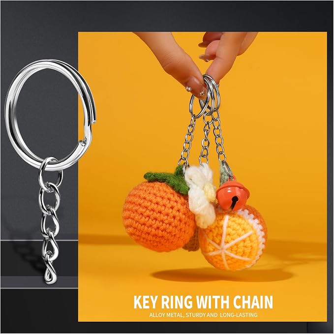 LEOBRO 145PCS Key Rings and Keychain Clips, Keychain Making Kit, Lobster Claw - Image 5