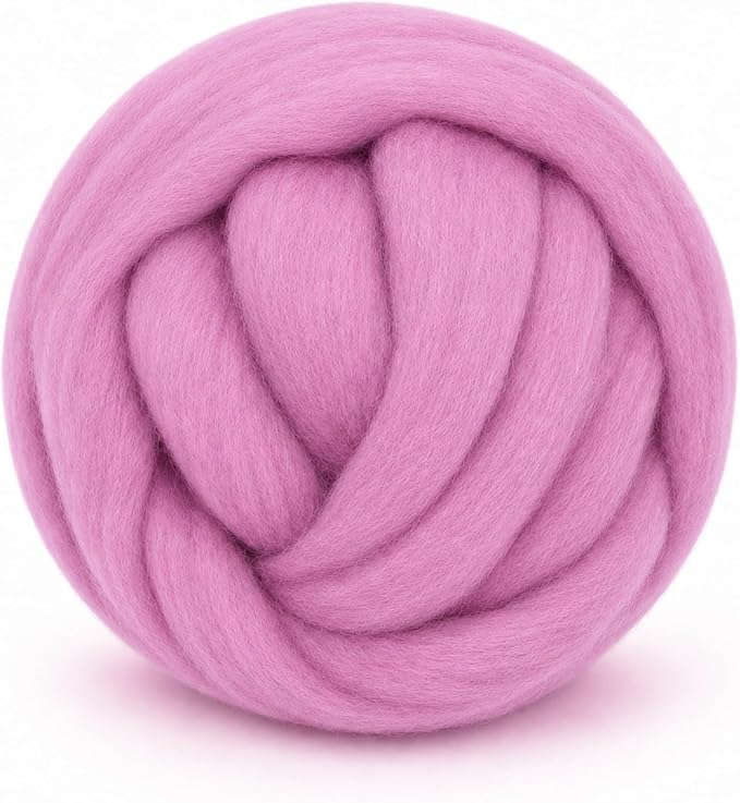 1.76oz Wool Roving: Needle Felting Wool White Roving Wool Felting Supplies Pure by Gipony