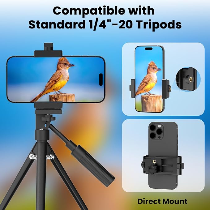 3-Axis Spotting Scope Phone Adapter & Telescope Phone Mount, Universal Spotting - Image 7