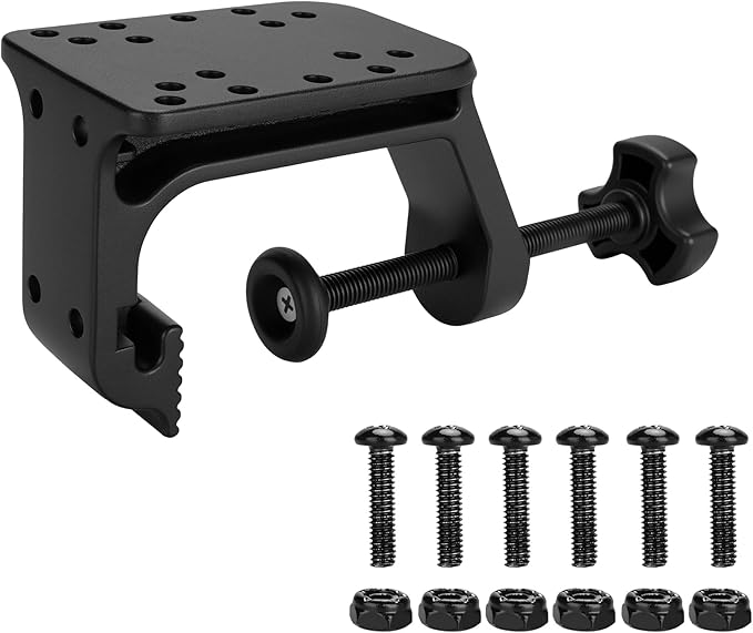 Heavy Duty C-Clamp Mount Compatible with RAM Systems 1" and 1.5" Size Round Ball Bases,Aluminum C Clamp Kayak Mount,3.27-Inch Jaw Opening