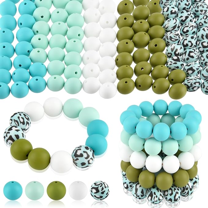 ASTARON 100 Pcs 15mm Silicone Beads by ASTARON
