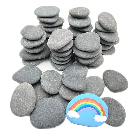 Lifetop 50 PCS Rocks Bulk for Painting, Decoration, Medium Rocks for Painting by lifetop