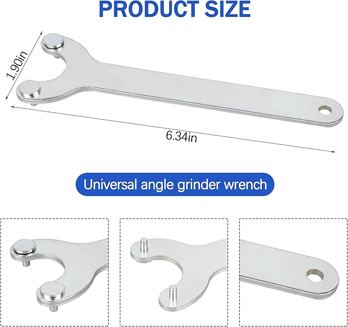 2-Pack 49-96-7215 Spanner Wrench Fits for Milwau-kee 2881-20, 6117-30, 6117-31, 6121-30, 6121-31, 6124-30, 6124-31, 6141-31 & 6142-31 Multiple models of Angle Grinders