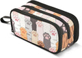 Cat Paw Prints Pencil Case Box Boys Girls Large Pencil Pouch Zipper by BOENLE-WELCOMEYOURCOMING