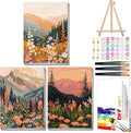 Mandun 3 Pack Landscape Paint by Numbers Kit by MANDUN