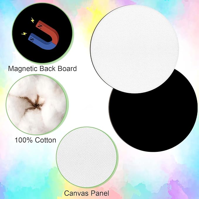 60 Pcs Magnetic Canvas Panel Mini Canvas Boards - Image 4