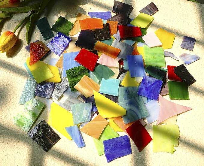 Lanyani Glass Mosaics Pieces Stained Glass, 1kg/35 Ounce - Image 5