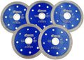 SHDIATOOL 4 Inch Diamond Saw Blade Cutting Porcelain Tile Ceramic Granite Marble Brick(5-Pack)