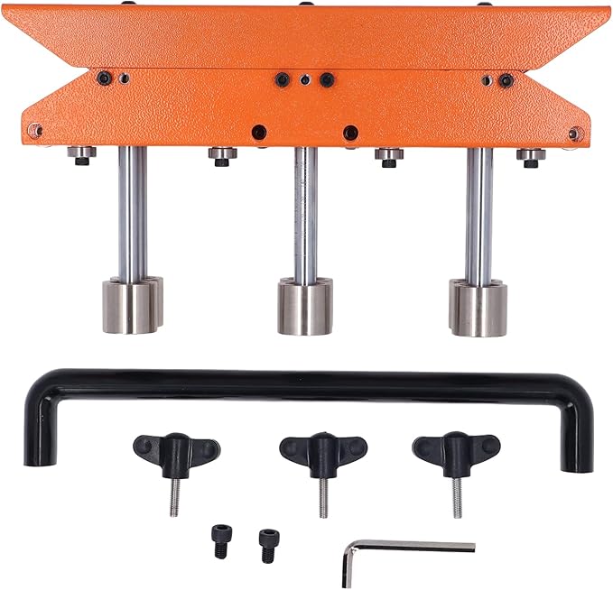 3 Station Roller, 0-90 ° Angle Large Radius Sheet Roller Bender, Aluminum Standing Seam Roofing Tools (Brown)