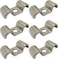 6pcs 8mm(1/3 inch) Double Line Clamp Heavy Duty 1 Hole Conduit Strap 304 Stainless Steel M-Type Pipe Strap For Wire Pipe Cord Installation