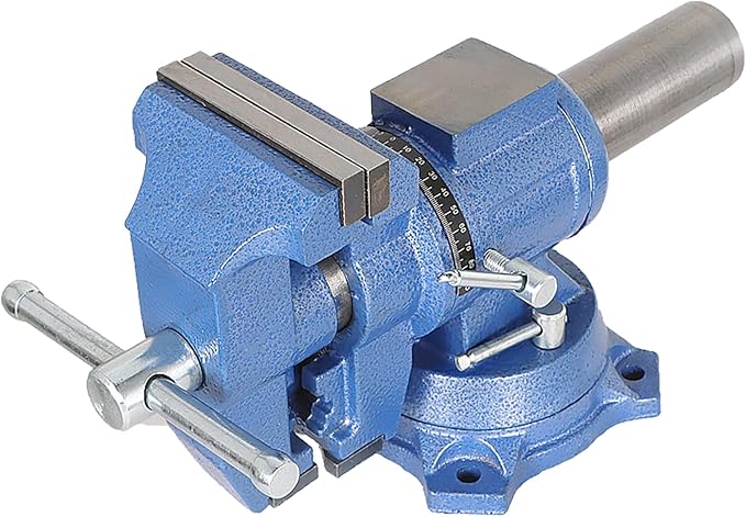 findmall Multipurpose Heavy Duty Multi-Jaw Vise with Swivel Base and Head for Clamping Fixing Equipment - 360-Degree Rotation, Home or Industrial Use (4 inch)