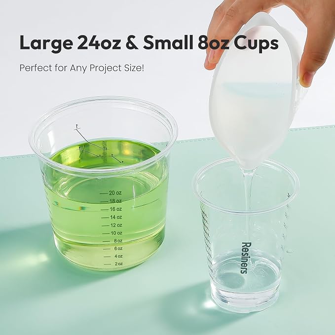 Epoxy Measuring Cups, Resiners 50pcs Resin Mixing Cups - Image 3