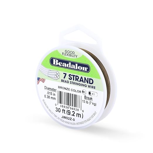 Beadalon 7-Strand Stainless Steel Beading Wire, Flexible & Durable Wire by Beadalon