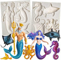 Mermaid and Sea Creatures Clay Molds by FUNSHOWCASE