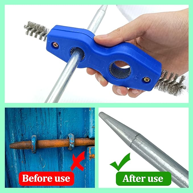 Deburring Tool with 11 High-Speed Steel Blades Storage Handle Design with 2 Pieces Copper Pipe Cleaner and Reamer Set, Burr Remover Hand Tool for Wood, Aluminum, Copper and Plastic