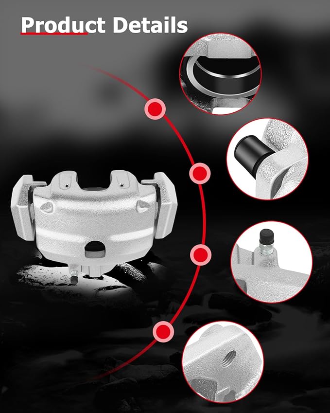cciyu Front Left Brake Caliper Assembly w/Bracket 18B4778 For Ford For Escape 2001-2007,For Mazda For Tribute 2001-2006,For Mercury For Mariner 2005-2006