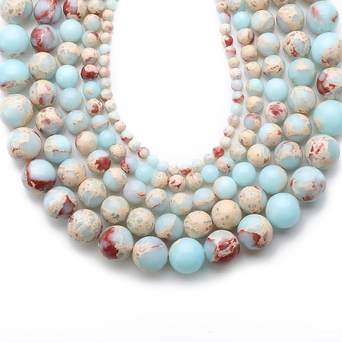 Zenkeeper 108Pcs Blue Imperial Spacer Loose Beads Bulk by Zenkeeper