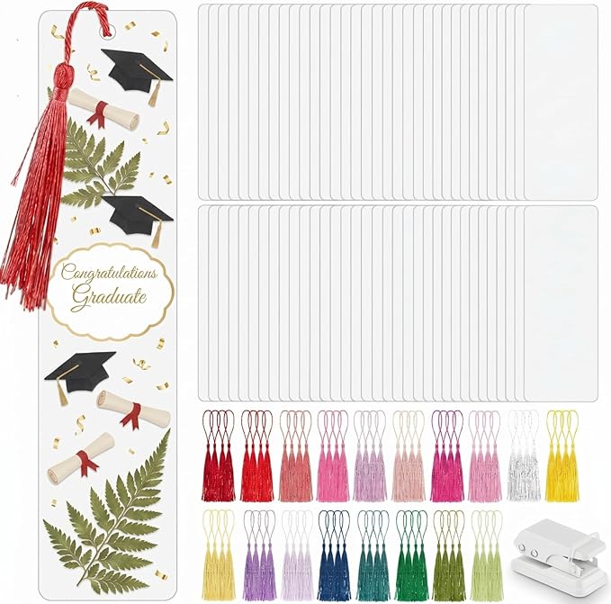 Fuyoooo 301 Pcs DIY Bookmark Making Kit 150 Bookmark Laminating Pouches 5 Mil by Liraitoya