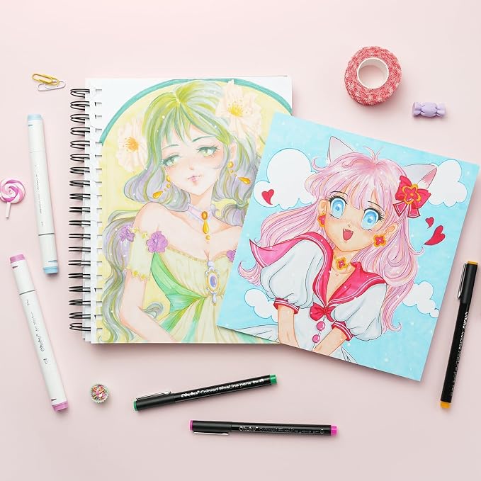 Ohuhu Colored Fineliner Drawing Pens: 18 Packs Fineliners 11 Colored Pens & 7 - Image 9