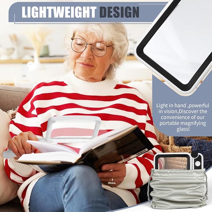 Magnifying Glass for Reading, Rechargeable 5X Large Page Magnifier - Image 4