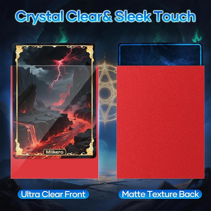 500 Counts Red Card Sleeves, Matte Sleeve Deck Card Protectors, Trading Card - Image 2