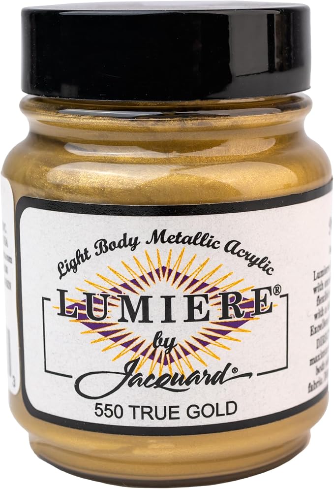 Jacquard Lumiere 2.25oz Fabric Paint True Gold by Jacquard