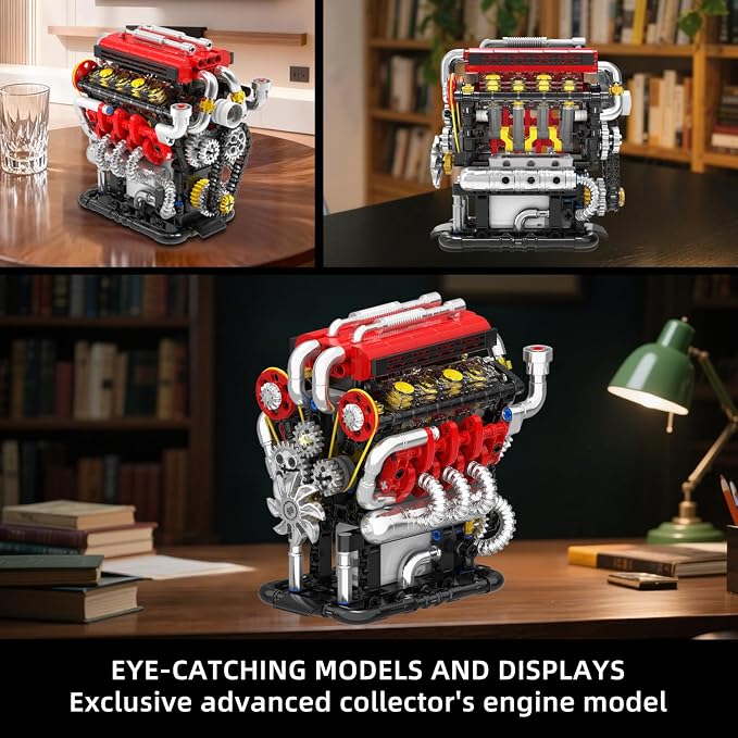WINGIFT V8 Engine Building Set, V8 Engine Model kit That Run, Build Your Own - Image 4