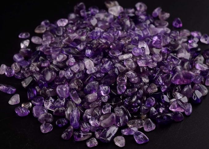 Natural Chip Stone Beads Amethyst 5-8mm About 400 Pieces Irregular Gemstones - Image 2