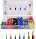 Fidioto 1200pcs Wire Ferrules Terminals Kit, AWG 22-8 Terminal Connector Wire Insulated Cord Pin Ends Terminals for Electric, Industrial, Power Control System, etc.