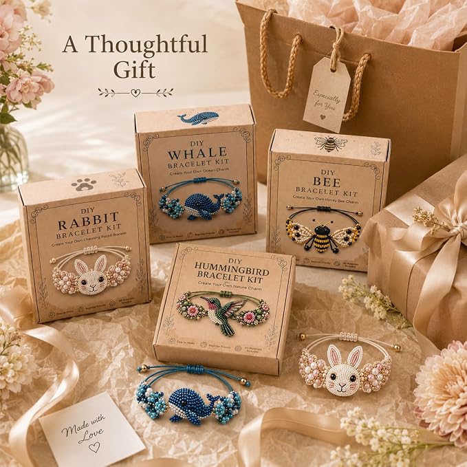 DIY Beaded Bracelet Making Kit, Beginner-Friendly Beaded Bracelet Animal Making - Image 7