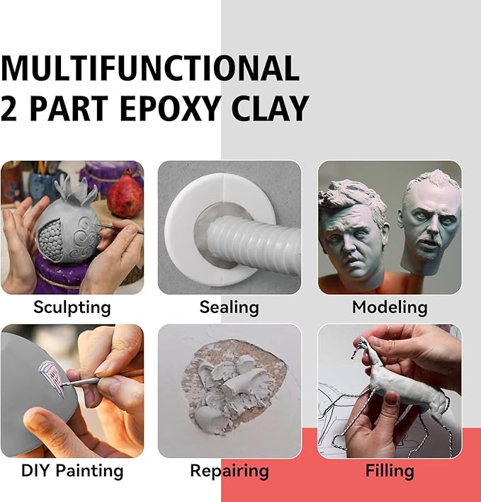 Epoxy Sculpt Clay, Self-Hardening Model Magic Sculpt Epoxy Clay, A&B 2 Part - Image 2