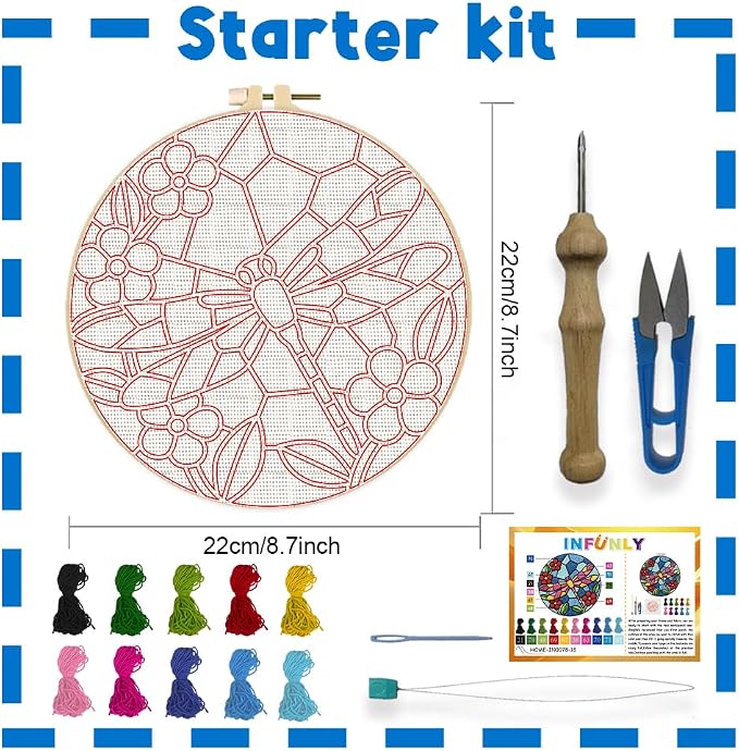 INFUNLY Dragonfly Punch Needle Kits - Image 2