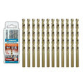 7/32 inch Cobalt Drill Bits (12Pcs), M35 HSS Metal Jobber Length Twist Drill Bit Set for Hard Metal, Stainless Steel, Iron, Copper, Aluminium, Brass, Plastic & Wood