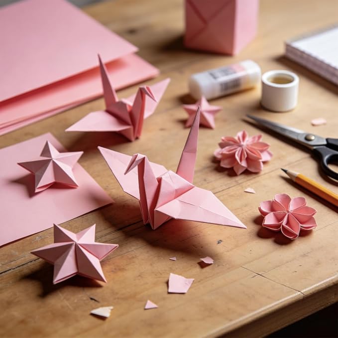 100 Sheets Large Pink Craft Paper - Image 4