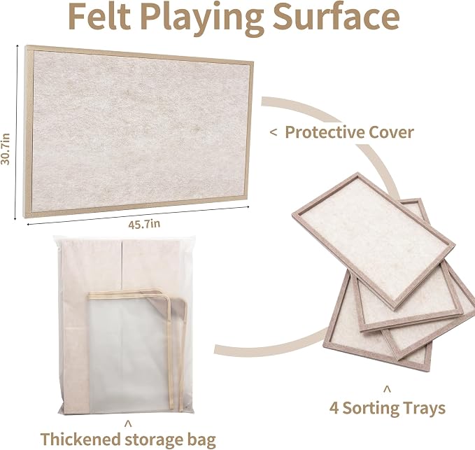 2000 Pieces Puzzle Board, 45.7x30.7 Felt Puzzle Storage Mat | Features a - Image 5