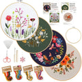4 Pack Embroidery kit for Beginners Adults DIY Starter Kit, Cross Stitch Kits by wtisan
