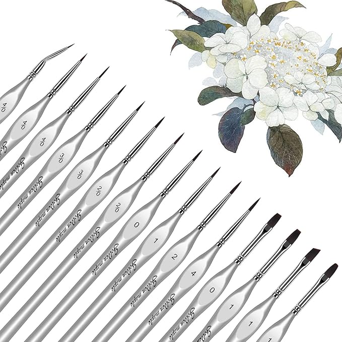 Golden Maple Miniature Paint Brushes, Fine Detailing by goldenmaple