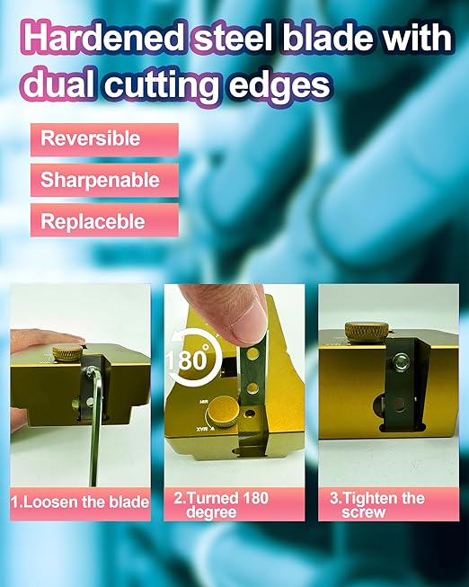 9-in-1 PVC Pipe Deburring Tool, Adjustable Chamfers PVC Chamfer Tool for 9 Sizes: 0.5 Inch to 4 Inch Plastic Pipes, Professional Effective PVC Pipe Reamer for SCH40 PVC, CPVC Pipes (Gold)