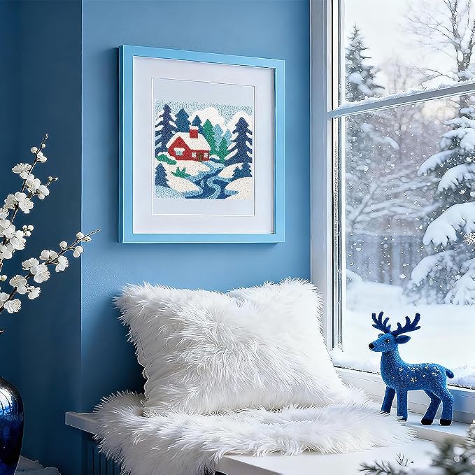 DOODLREAM Snow Scenery DIY Punch Needle Embroidery Kit - Image 6