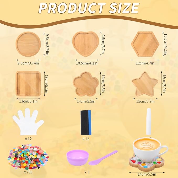 Potchen 12 Sets DIY Glass Mosaic Tiles - Image 2