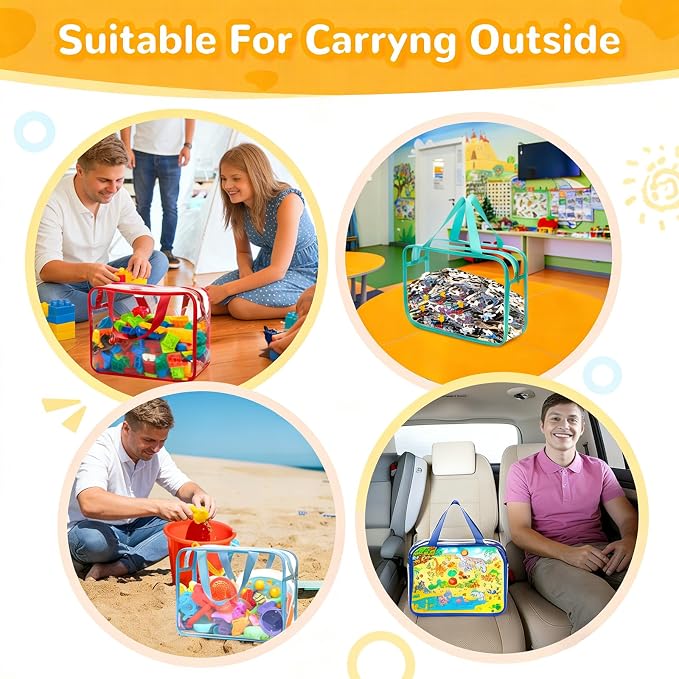 8 Packs 8 Colors Large Toy Storage Bags - Image 7