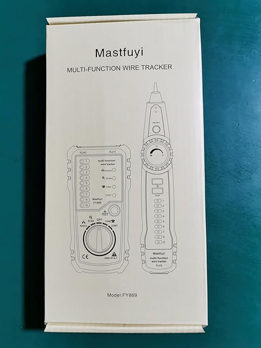Network Cable Tester, Line Finder with Probe Tone, Wire Tracker Multifunction, RJ11 RJ45 Cable Tracer, Telephone Line Test, Ethernet LAN Network Cat5 Cat6 Cable Maintenance Collation