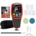 Paint Thickness Gauge for Cars UT343D Upgraded Coating Wet Film Thickness Gauge Paint Correction Precious Metal Tester Tool with Visual Go-NoGo Indicator Auto Rotatable Display
