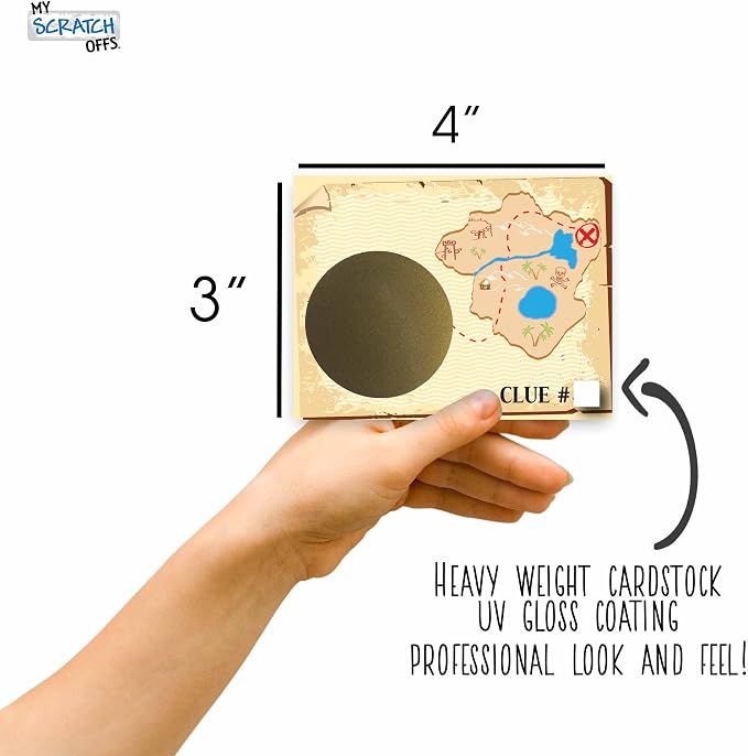 Make Your Own DIY Treasure Map Scavenger Hunt Scratch Off ScratchNotes 20 Pack - Image 4