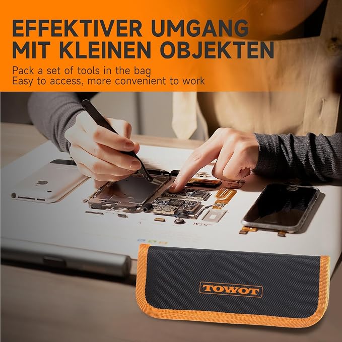 TOWOT Precision Tweezers, Upgraded Anti-Static Stainless Steel - Image 4